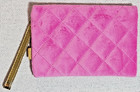 Glam Bag Pink With Gold Color Handel And Zipper 7 X 5 By Ipsy