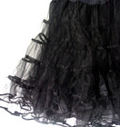 Womens Rockabilly Square Dance Petticoat Size Medium Waist 26  Length 28  Black