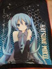 Hatsune Miku Throw Blanket Throw Size Black blue red Trim Anime Animation