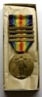 Vintage Ww I Victory Medal Also 4 Battle Bars In Box