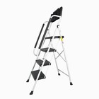 4 Step Ladder With Handrails   Attachable Tool Bag 330 Lbs For Home Office