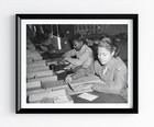 Ww2 Black Wacs Sorting Mail For Soldiers C1940s  Vintage Photo Reprint