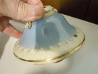 Vintage Round Sky Blue Porcelain Flush Mount Ceiling Light Fixture
