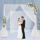 Adjustable 4 Post Hardware Kit Backdrop Decor Outdoor Wedding Party Stand