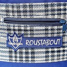 Kensington Roustabout Helmet Makeup Carry Bag W mirror Blue White Plaid M924 2