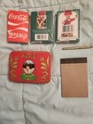 Vintage Coke Cola Card Lot  5 Decks  Tin Case  Score Card And Pencil all Origina