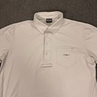 Animo Show Shirt Womens It 48 Us 12 Large White Short Sleeve Equestrian Polo