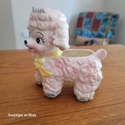 Vintage 1961 Samson Import Co  Ceramic Lamb Pink Blue Baby Planter Made In Japan
