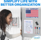 Magnetic Dry Erase White Board Sheet For Fridge 12x8 In  With Stain Resistant Te