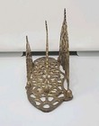 Vintage Brass Letter Holder Ornate Large 2 Slots Desk Organizer Home Decor