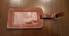 Smathers   Branson Luggage Tag Hand Stitched Needlepoint Leather American Flag