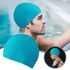 Silicone Swimming Cap Solid Color Long Hair Clean Swim Pool For Adult Men Women