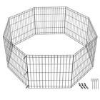 24 Inch Dog Playpen Large Crate Fence 8 Panels Pet Play Puppy Kennel Cage Yard