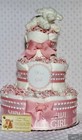 Lamb Baby Diaper Cake Sheep Shower Centerpiece Present Newborn Gift Girl Neutral