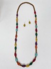 Handmade Tagua Nut Set Necklace And Earrings 