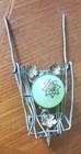 Antique French Palais Royal Green Opaline Glass  egg Thimble Holder 1820- 1920