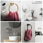Minimalist Round Towel Rack Wall Mount Bathroom Hand Towel Holder For Bathroom
