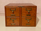 Antique Library Bureau Sole Makers 4-drawer Card Catalog Cabinet