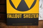 Vintage Fallout Shelter Sign Galvanized Steel 50s 60s Atomic Bomb Metal Original