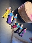 Vintage Guatemalan Worry Dolls Set Of 6 W  Painted Wood Box Made In Guatemala