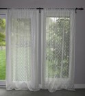 Floral Lace Sheer Curtain Window Panel 58  Wide
