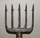 Antique Hand Forged 5 Barbed Gaff Eel Spear Collectible Fighting Trident Tool