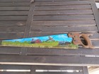 Hand Painted Hand Saw Wood Handle