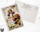 24 Retro Thanksgiving Postcards Vintage Turkey Holiday Greeting Cards Set