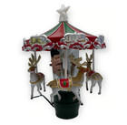 Mr Christmas Animated  Carousel Reindeer Tree Topper Led Star
