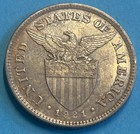 1921 Philippines Silver 50 Centavos Gem Bu Unc Beautiful Coin
