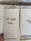 Vintage Lot Of 9 Small mini Mixed Blank Note Cards 1 Get Well Soon