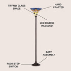 Jyl8006a Peacock Tiffany-style 70  Torchiere Led Floor Lamp  Tiffany  Traditiona