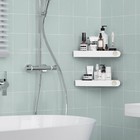 Shower Caddy Corner  2 Pack Adhesive Corner Shower Shelves For Bathroom Organ   
