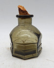 Vintage Octagonal Glass Inkwell Ink Bottle Unbranded 2 3 4  Tall