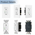 20a Amp Gfci Gfi Outlet Ground Fault Receptacle Led Indicator W  Wallplate White