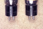 Two  Rca Radiotron Ux-245   45 Globe balloon  Matching Pair  2  45  Cx-345 Eq