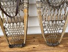 Old Bear Paw Snowshoes 36 X10 Snow Shoes W  Leather Bindings Decoration