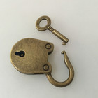Antique Brass Padlock With Key Vintage Diary Luggage Box Chinese Style Lock