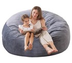 3 Ft Bean Bag Chair  Bean Bag Chairs For Adults    Memory Foam 3 Foot Dark Grey