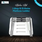 Marine City 304 Stainless Steel 3 Step I b Swim Platform Telescoping Ladder