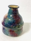 Studio Vase Art Pottery Flower Design 1999  4 5     Vintage Signed