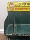 Vtg Esquire Brushless Shoe Polish Arthur Godfrey Store Counter Metal Display