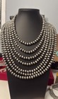 Sterling Silver Native American 8mm Navajo Pearl Necklace 26    Plus 2     925
