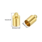 100pack Cord End Caps 5mm Brass For Jewelry Making 5 5mm Length Gold