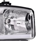 Led Drl Headlights For 99-07 Sierra 1500 2500hd 3500 Clear Lens Chrome Housing