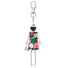 Keychain Charm Black Key Tassel Leather Bag Women Chain Ring Holder Girl Pendant