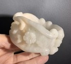 58 3mm Natural Mongolian Jade Bangle Sculpture  Sheteicui hand-carved