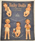 Original Uncut 1945 Queen Holden Vintage Paper Dolls Book Baby Dolls Whitman 969