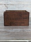 Antique 1920 s Waltham School Crayons Wood Box Yellow Shabby Worn Damaged