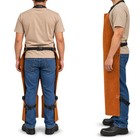 Leather Welding Apron Split Leg Heavy Duty Flame Resistant Cowhide